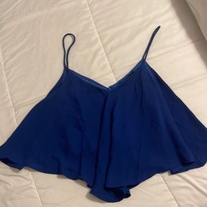 Spaghetti strap flowy crop top